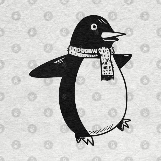 Penguin - Cute Penguin Hand Drawn by KC Happy Shop